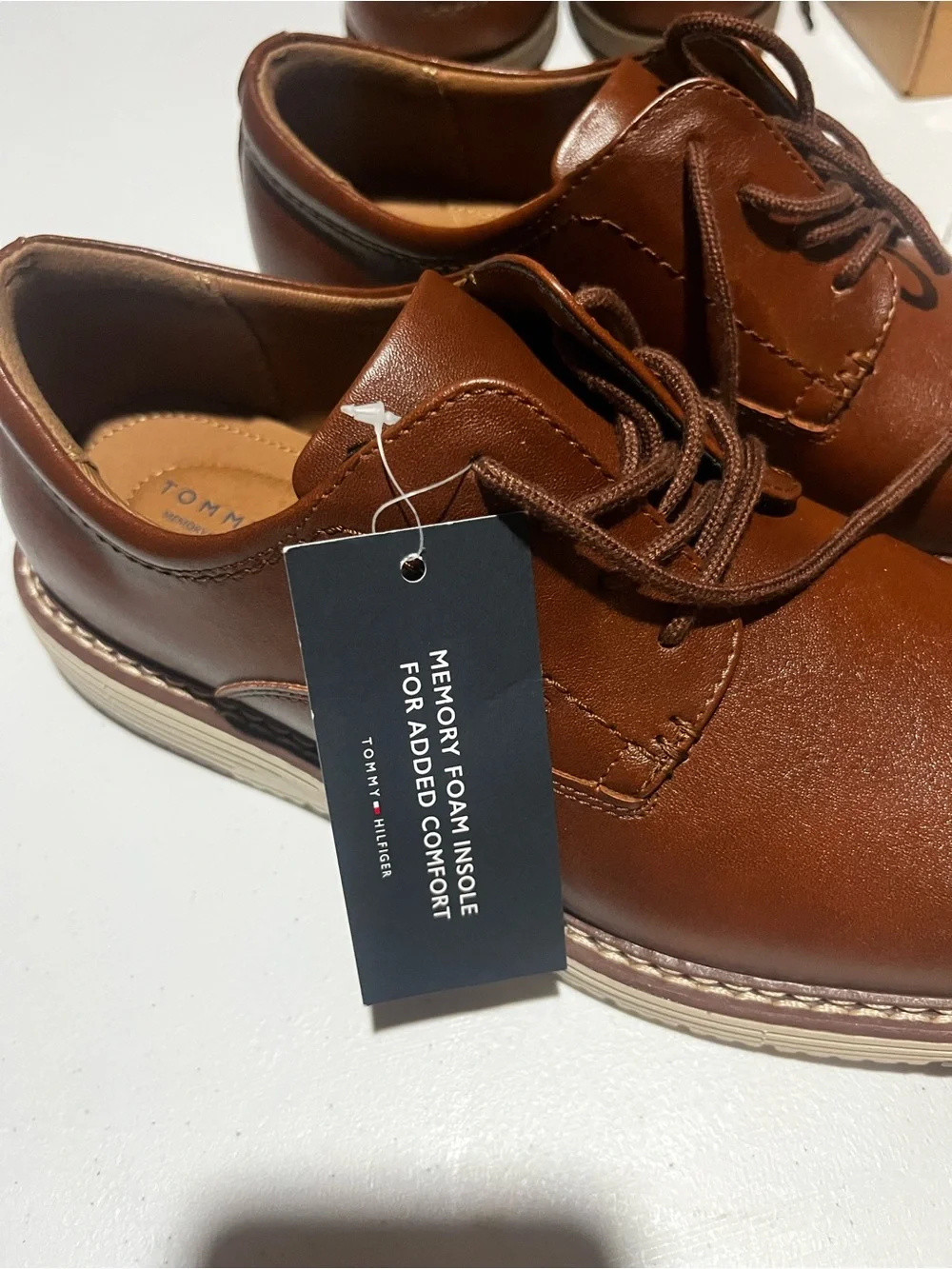 Tommy Hilfiger Men’s Brown Leather Derby Shoes